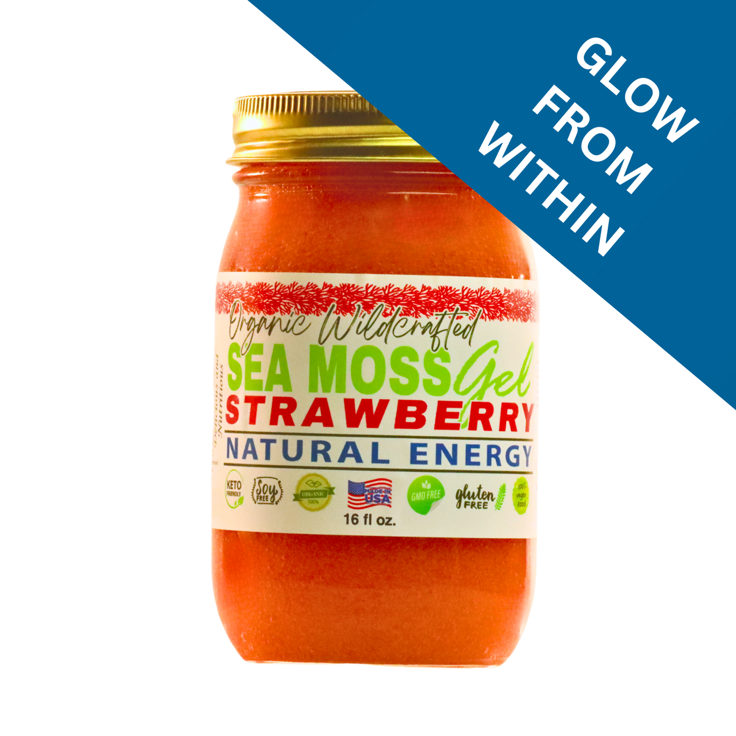 Strawberry Sea Moss Gel 16oz