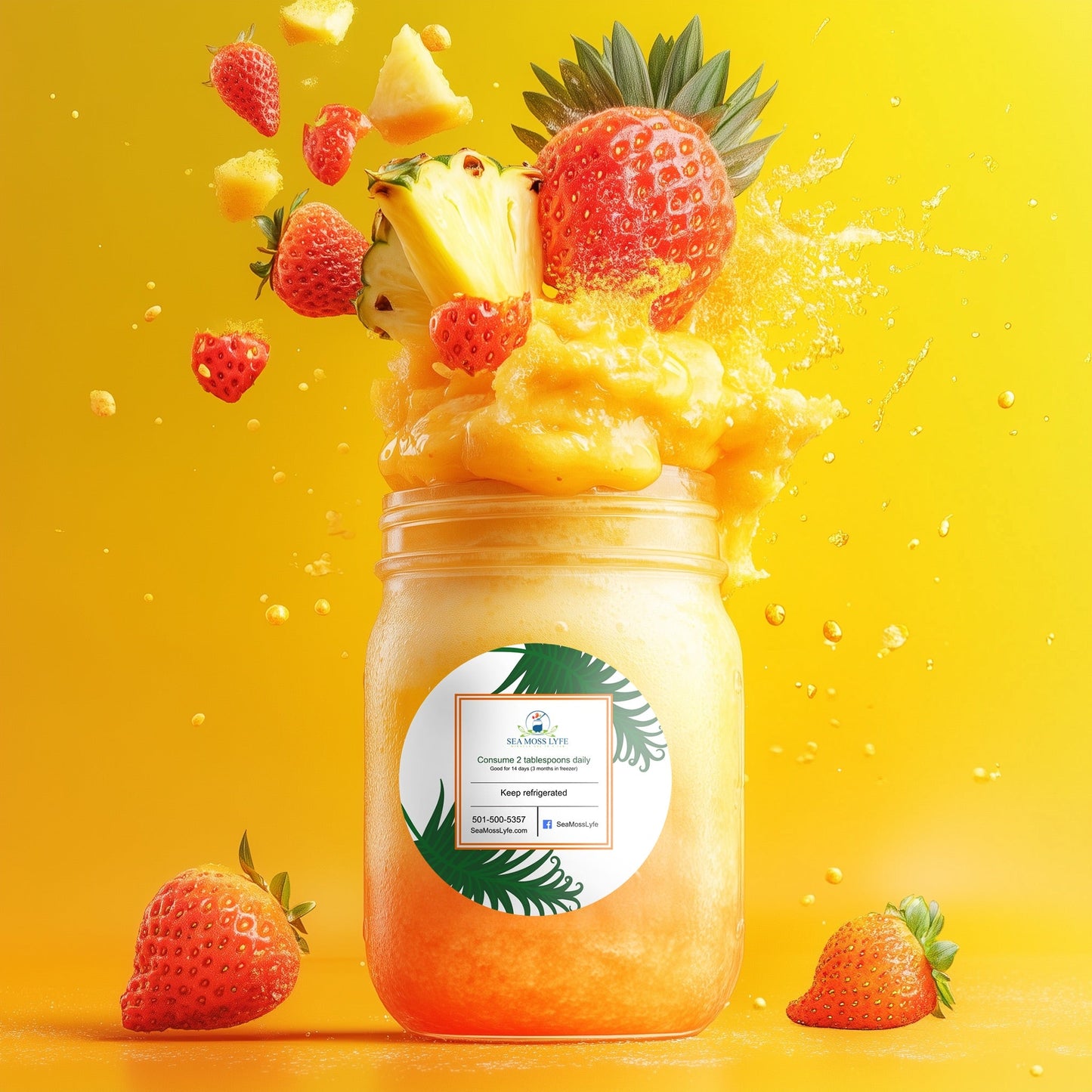 Strawberry Pineapple Sea Moss Gel 16oz